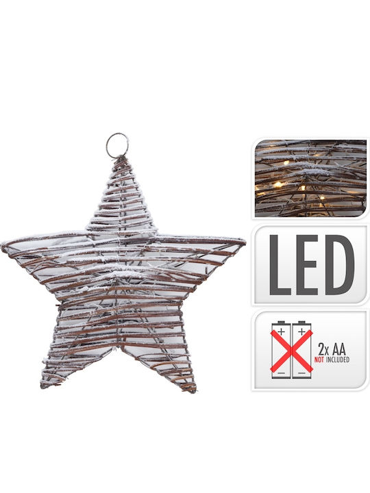 Zaros Wood Christmas Decorative Star 40cm White