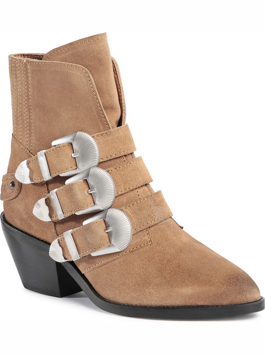 Pepe Jeans Western Leder Damen Cowboy-Stiefelet...