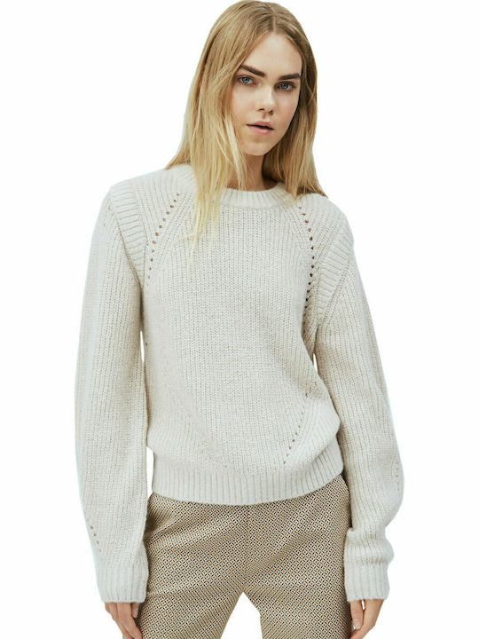 Pepe Jeans Women's Long Sleeve Sweater Buttermilk