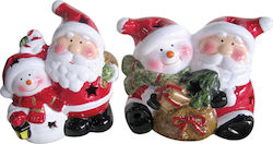 Leuchtend Weihnachtsfigur Keramik SNowman 12.8x6.5x12.6cm (Μverschiedene Designs/Farben)