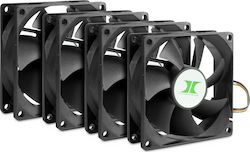 Inter-Tech Fan Set Case Fan 80mm 4τμχ