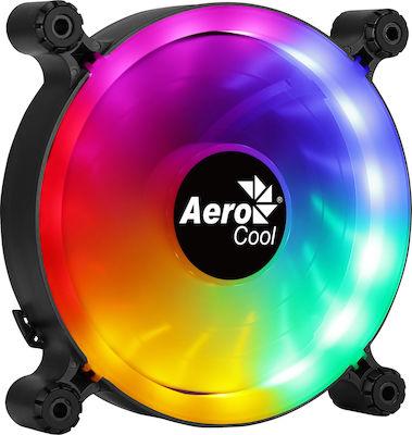 Aerocool Spectro 12 FRGB Gehäuselüfter 120mm mit Verbindung 4-Pin Molex 1Stück Schwarz