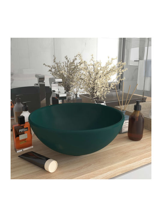 vidaXL Countertop Sink Ceramic 32.5x32.5x14cm G...