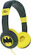 OTL Batman Bat Signal Wired On Ear Kids' Headphones Yellow / Black DC0764