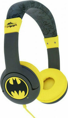 OTL Batman Bat Signal Wired On Ear Kids' Headphones Yellow / Black DC0764