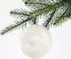 Eurolamp Ornament de Crăciun Bilă Plastic Alb cu Pulbere de Aur cu Paiete 10buc