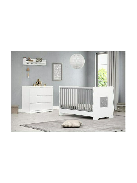 Casababy Winnie Nursery Furniture Set with Bed & Nursery Drawer White / Gray 590221-590222