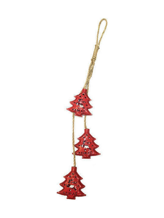 AGC Christmas Metallic Tree Ornament Red 6x37cm