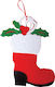 Christmas Fabric Boot Ornament Red 16x23cm