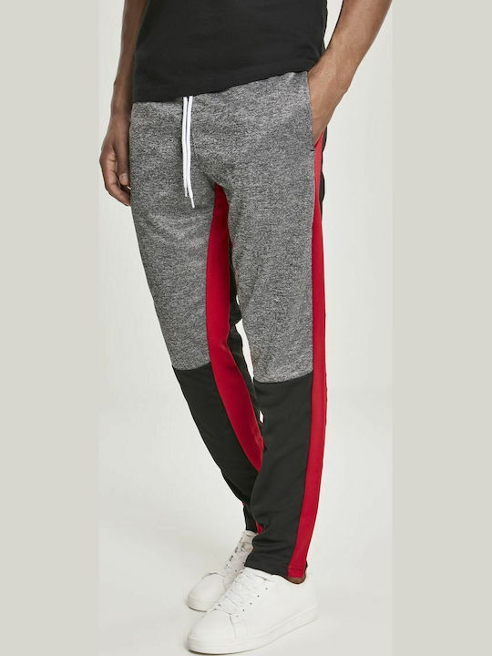 Color Block Jogginghose Glänzend ohne Gummizug Schwarz