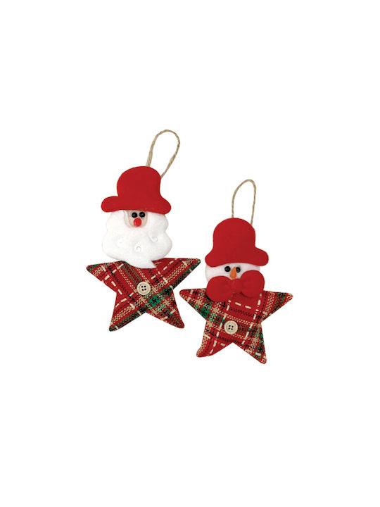 Santa Claus Fabric Red Ornament 10x13.5cm