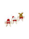 Hängendes Ornament Bär Stoff Rot 10x12cm