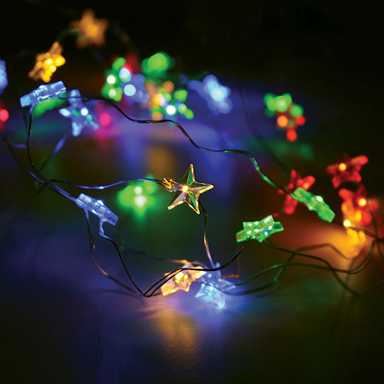 20 Lights LED 2m. Multicolor Battery in String 1pcs