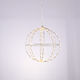 Aca Illuminated Christmas Metal Figure Ball Silver 30x30x30cm
