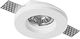 Adeleq ΡΗΧΟ Round Plaster Recessed Spot with Socket GU10 White 10x10cm.