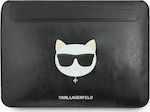 Karl Lagerfeld Leather Choupette Sleeve Case 13" σε Μαύρο χρώμα