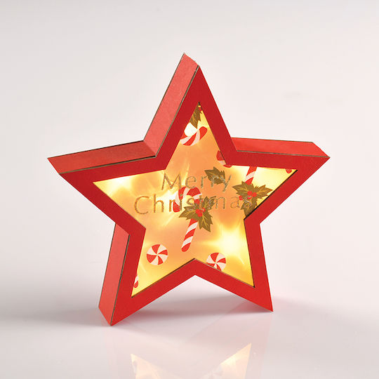 Aca Illuminated Desktop Star Red 23cm