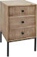 Nachttisch Boho Metall Beige 40x41x68.5cm