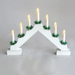Aca Christmas Wood White Battery Candle 39x30cm