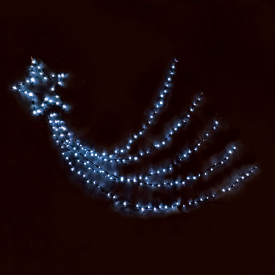 Aca Shooting Star Crăciunesc Decorativ Suspendata Stea cu lumină LED Metalic 100x30x500buc 1buc