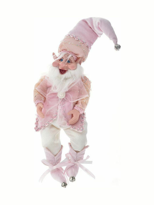 Iliadis Christmas Fabric Figure Elf Pink Height 65cm