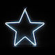 Aca Metal Illuminated Christmas Decorative Pendant Star 58x54x58cm Cold White