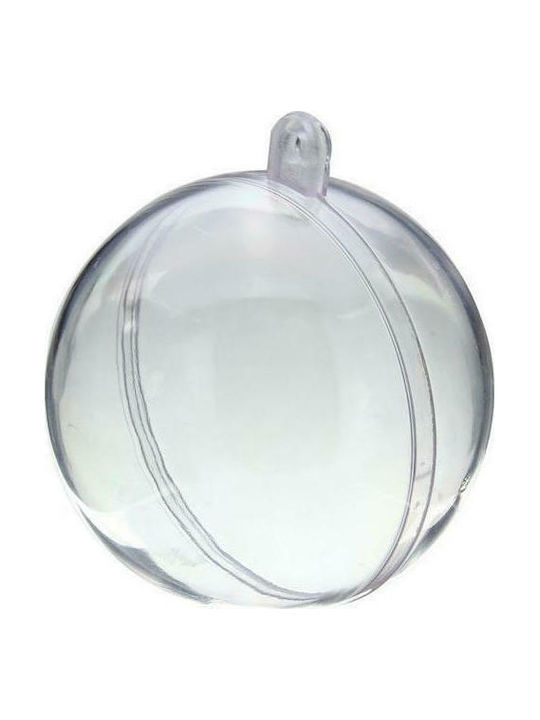 Christmas Plastic Ball Ornament Transparent 10x10cm N