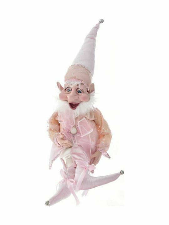 Iliadis Weihnachtsfigur Stoff Elf Rosa 40cm