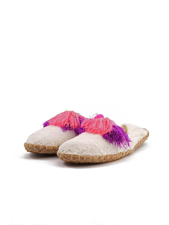 TOSCANA WHITE ESPADRILLES WITH HAZELNUTS