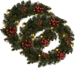 vidaXL Christmas Decorative Wreath Battery Powered 45cm 2pcs