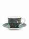 PiP Studio Winter Wonderland Overall Dark Porcelain Espresso Cup Set 120ml Blue