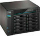 Asustor Lockerstor 10 (AS6510T) NAS Tower με 10 θέσεις για HDD/M.2/SSD και 2 θύρες Ethernet