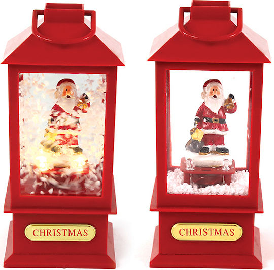 Christmas Decorative Traffic Light Lighted with Santa Claus 10x10x20cm