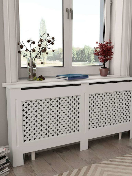 vidaXL Κάλυμμα Καλοριφέρ από MDF Λευκό 172x19x8...