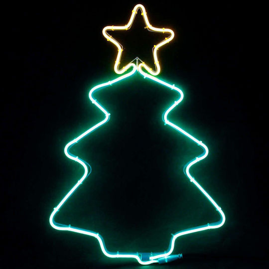 Illuminated Christmas Decorative Plastic Tree Light Tube 54cm Outdoor Electric Green