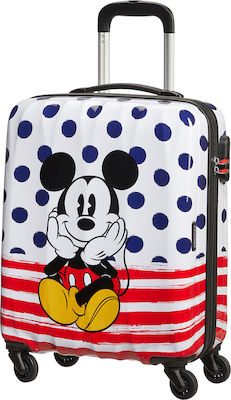 American Tourister Legends Spinner 55/20 Mickey Mouse Polka Dot Children's Cabin Travel Suitcase Hard with 4 Wheels Height 55cm.