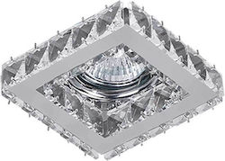 Elmark Квадрат Кристална Вграден Спот с Патрон Вграден LED MR16 Прозрачен 10.5x10.5см. 1бр Elmark Квадрат Кристална Вграден Спот с Патрон Вграден LED MR16 Прозрачен 10.5x10.5см. 1бр
