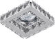 Elmark Square Crystalline Recessed Spot with Integrated LED and Natural White Light MR16 Transparent 10.5x10.5cm. 1pcs