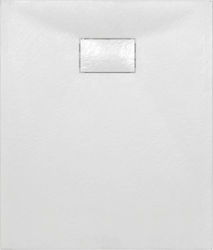 vidaXL Rectangular Acrylic Shower White 90x70x2.6cm