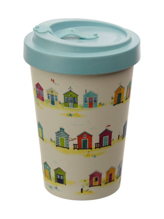 Moses Portside Seaside Bamboo Cup with Lid Beige 400ml