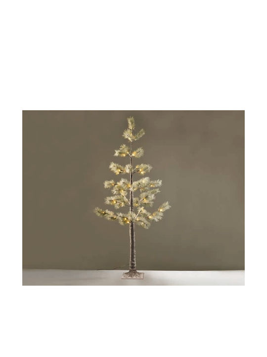 Aca Christmas Decorative Snowy Illuminated Tree Natural Appearance 21cm IP44 White