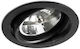 VK Lighting Rotund Metalic Spot Încorporat cu Soclu G53 AR111 Reglabil Negru 17.5x17.5cm. 1buc