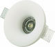 Inlight Rund Gips Einbau Spot mit Fassung GU10 Weiß 13x13cm. 1Stück
