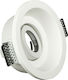 VK Lighting Rotund Tencuială Spot Încorporat cu Soclu GU10 Mișcare Alb 15.5x15.5cm. 1buc