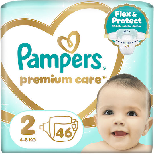 Pampers Tape Diapers Premium Care 1+1 No. 2 for 4-8kg 92pcs