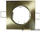 Aca Τετράγωνο Μεταλλικό Πλαίσιο για Σποτ GU10 MR16 σε Χρυσό χρώμα 7.5x7.5cm
