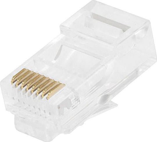 LogiLink Stecker RJ-45 männlich Cat5e 100Stück Transparent (MP0004)