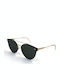 Retrosuperfuture Tuttolente Giaguaro Sunglasses with Gold Metal Frame and Green Lens M8U