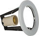 VK Lighting Кръгла Металик Вграден Спот с Патрон E27 R80 Сив 12.5x12.5см. 1бр