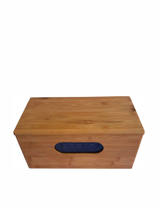 Marva Bamboo Bread Box with Lid Brown 34x18x16cm